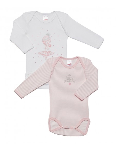 Minerva Βρεφικό Φορμάκι Κορίτσι Love Princess - Διπλό Πακέτο