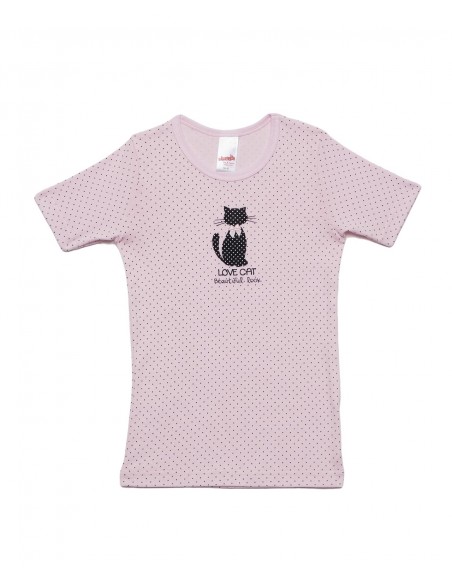 Minerva Παιδικό Φανελάκι Κορίτσι Love Cat