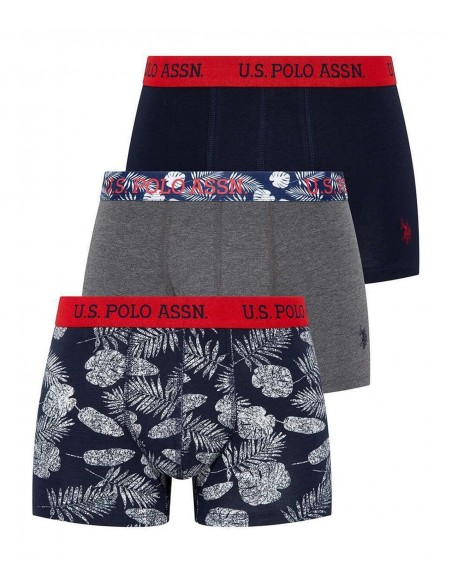 U.S. Polo ASSN. Ανδρικό Boxer Leaves - Τριπλό Πακέτο