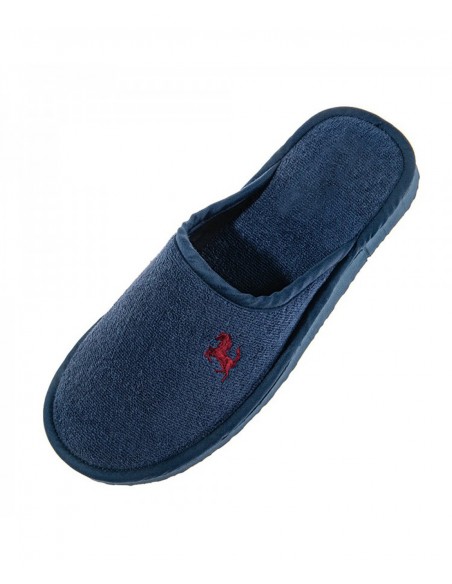 FMS Ανδρική Παντόφλα Πετσετέ Κέντημα Άλογο