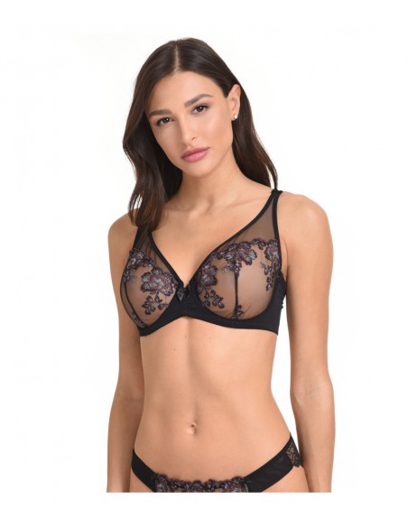 Miss Rosy Γυναικείο Σουτιέν Κεντητό Δαντέλα Flower D Cup