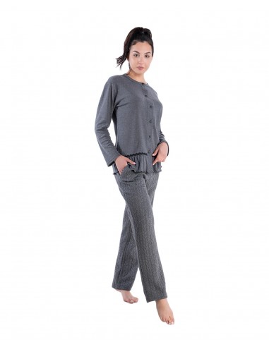 Rachel Women's Pyjama Buttons Volan...