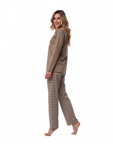 Minerva Women's Pyjama Cat Love Sleep