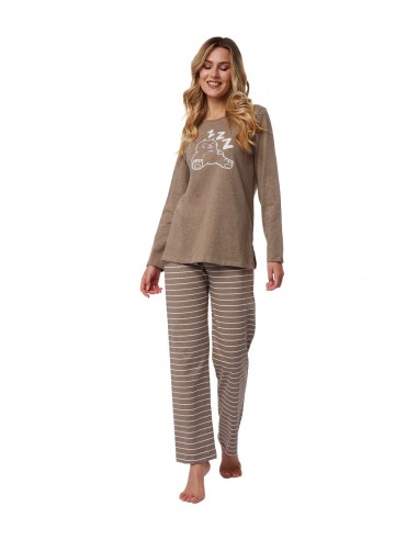 Minerva Women's Pyjama Cat Love Sleep