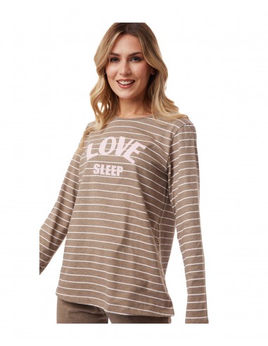 Minerva Women's Pyjama Stripes Love...