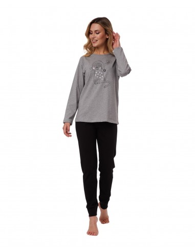 Minerva Women's Pyjama Cat Dreaming Fish