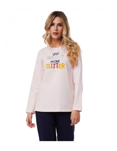 Minerva Women's Pyjama Less Bitter More Glitter