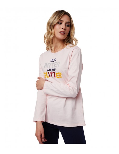 Minerva Women's Pyjama Less Bitter More Glitter