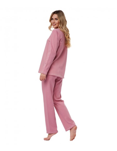 Minerva Women's Pyjama Fleece Stars Rose