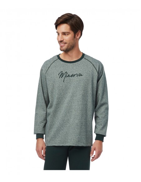 Minerva Men's Pyjama Sweater Jaspe