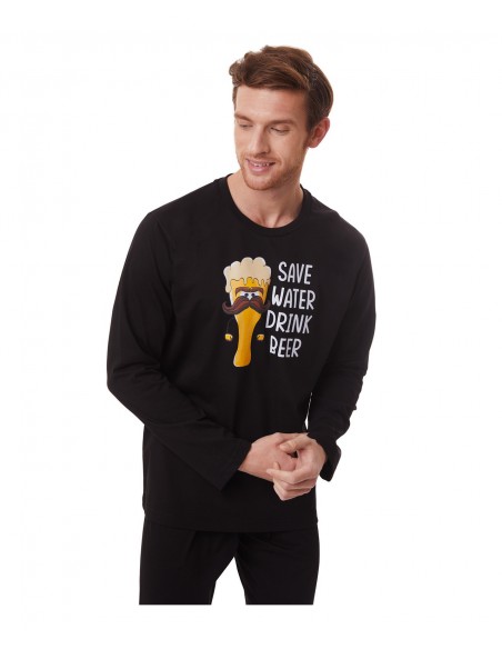 Minerva Ανδρική Πυτζάμα Save Water Drink Beer