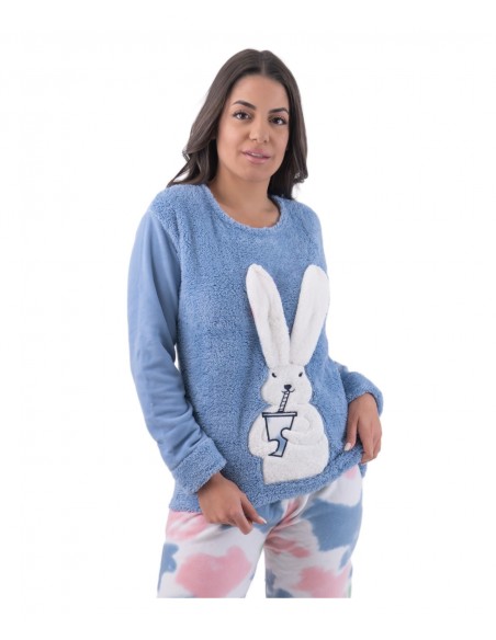 FMS Γυναικεία Πυτζάμα Fleece Coffee Lover