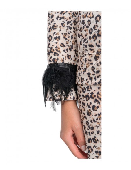 Γιώτα Γυναικεία Πυτζάμα Leopard Feather