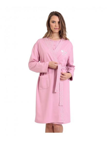 Lydia Creations Women's Set Nightdress Robe Flower