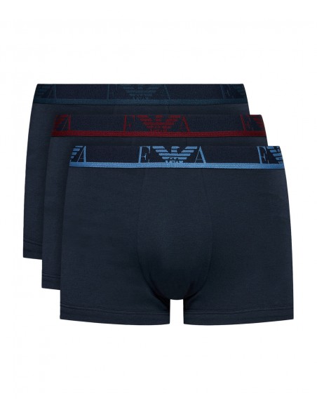Emporio Armani Ανδρικό Boxer Navy Colour Stripe EA Logo - Τριπλό Πακέτο