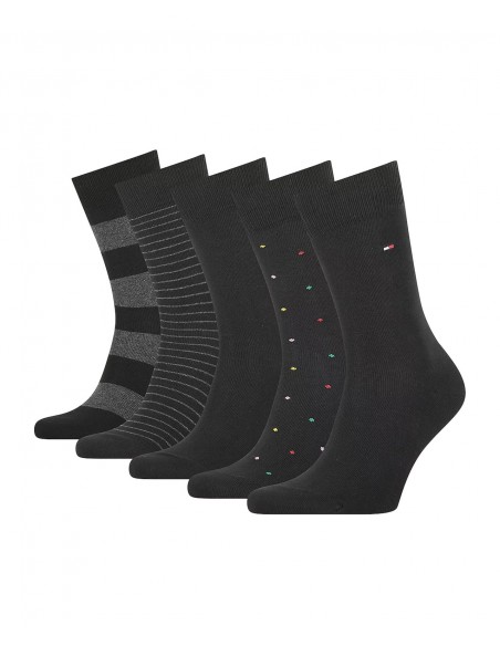 Tommy Hilfiger Ανδρικές Κάλτσες Stripe Dot Tin Συσκευασία Δώρου - 5 Ζεύγη